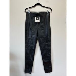 Very J faux leather pants NWT size L side zip skinny moto goth